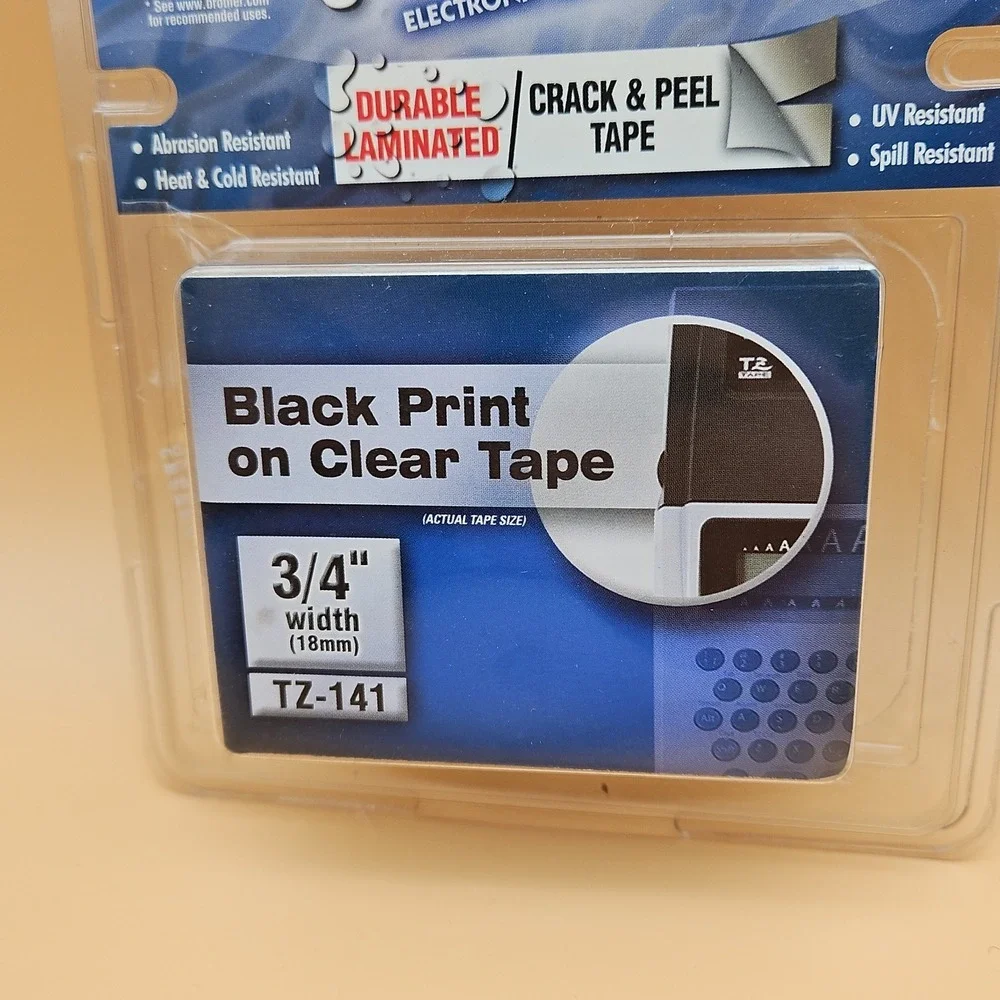 Brother P-Touch TZ-141 Genuine Black Ink on 3/4